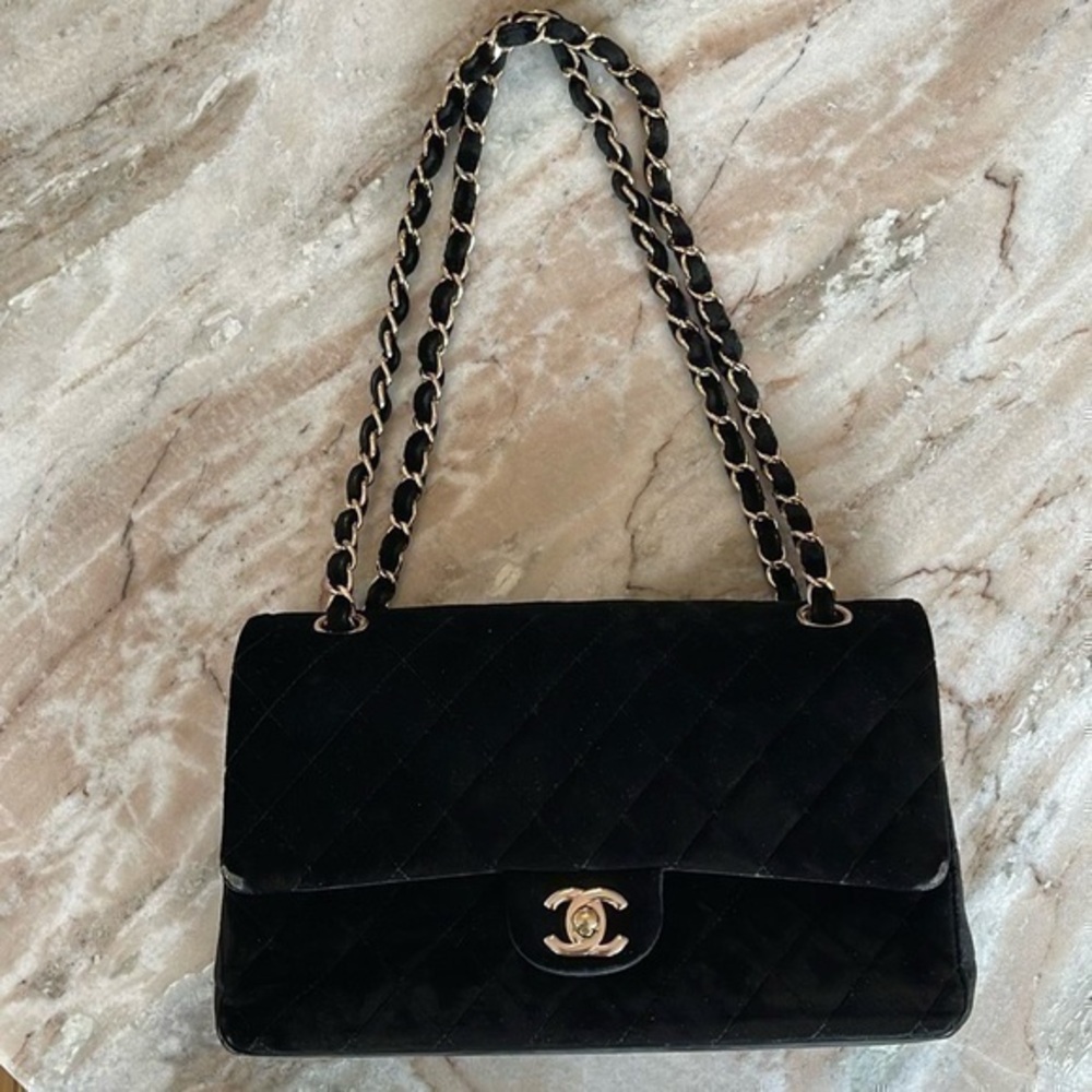 Chanel Medium Classic Flap Bag in Black Velvet
